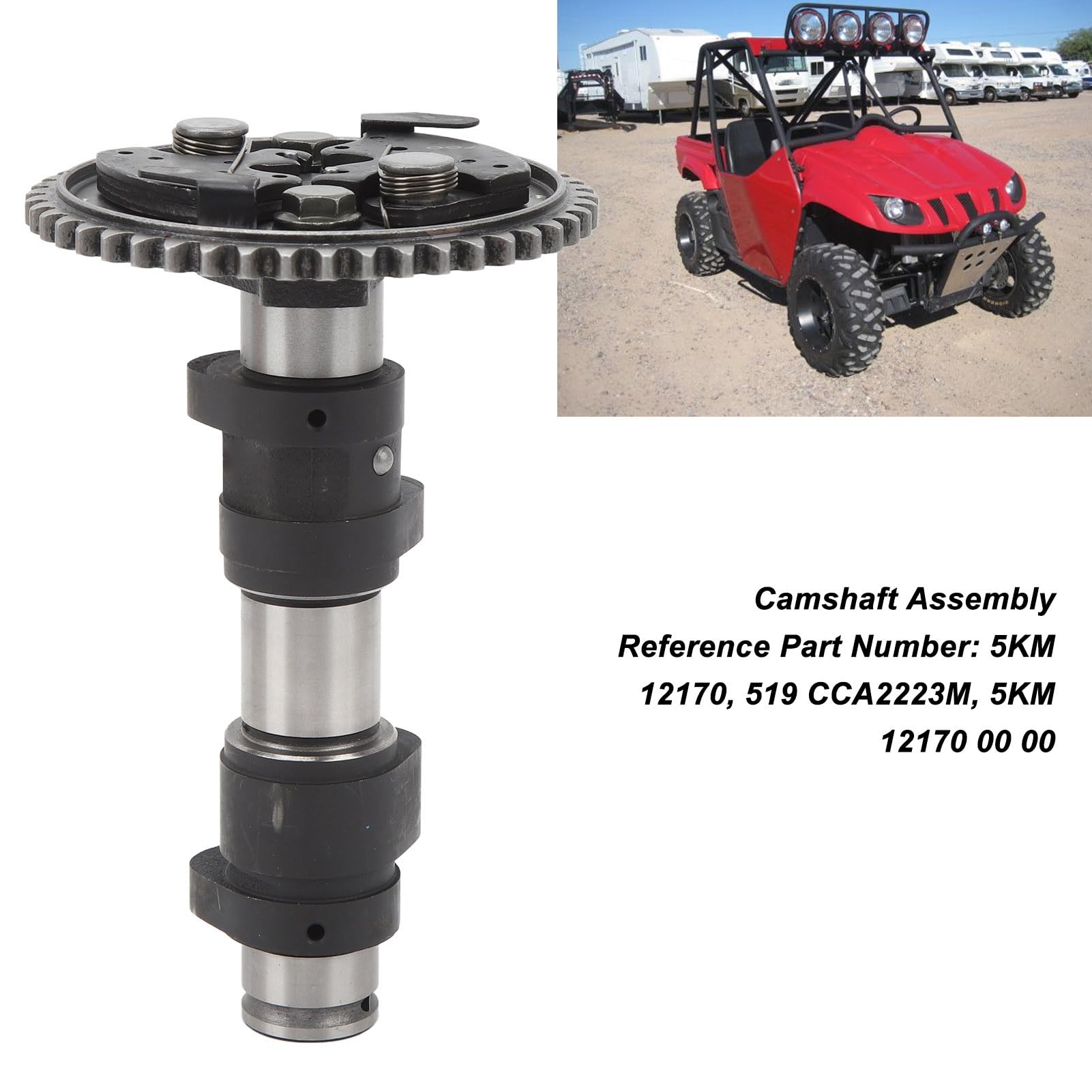 Pilipane Conjunto De árbol De Levas, Repuesto para Grizzly 660 Y Rhino 660, Piñón De Engranaje De Leva De Bajo Desgaste, Pieza Duradera De Motor ATV, árbol De Levas del Motor