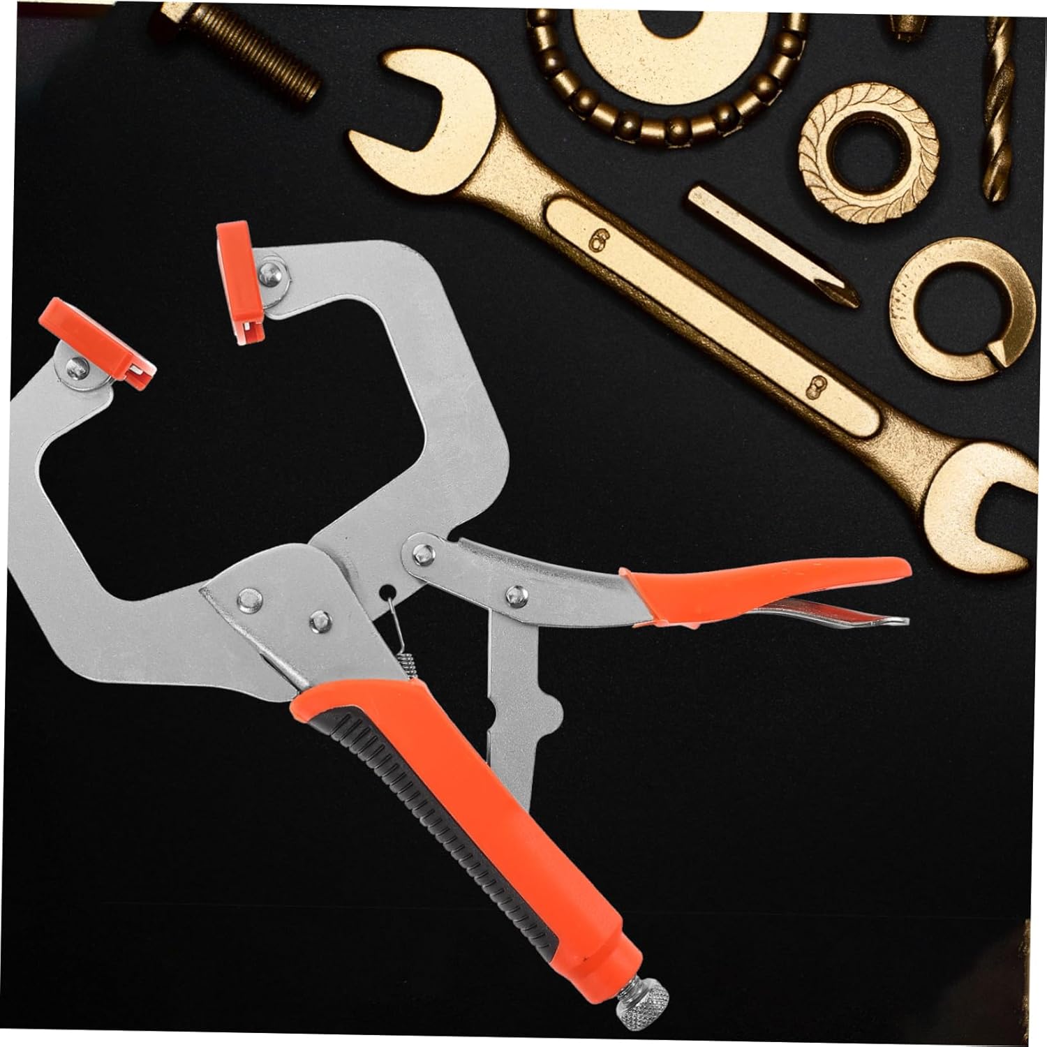 2pcs Metal Clamps c Clamp Woodworking Pliers Locking Pliers Ergonomic Design Heavy Duty for Automotive Welding Painting Home Use