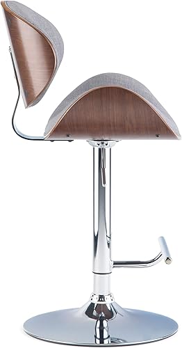 Miniatura 28 de SIMPLIHOME Marana - Taburete de bar giratorio ajustable – Silla tapizada de metal de 33 pulgadas de altura de asiento en piel sintética vegana