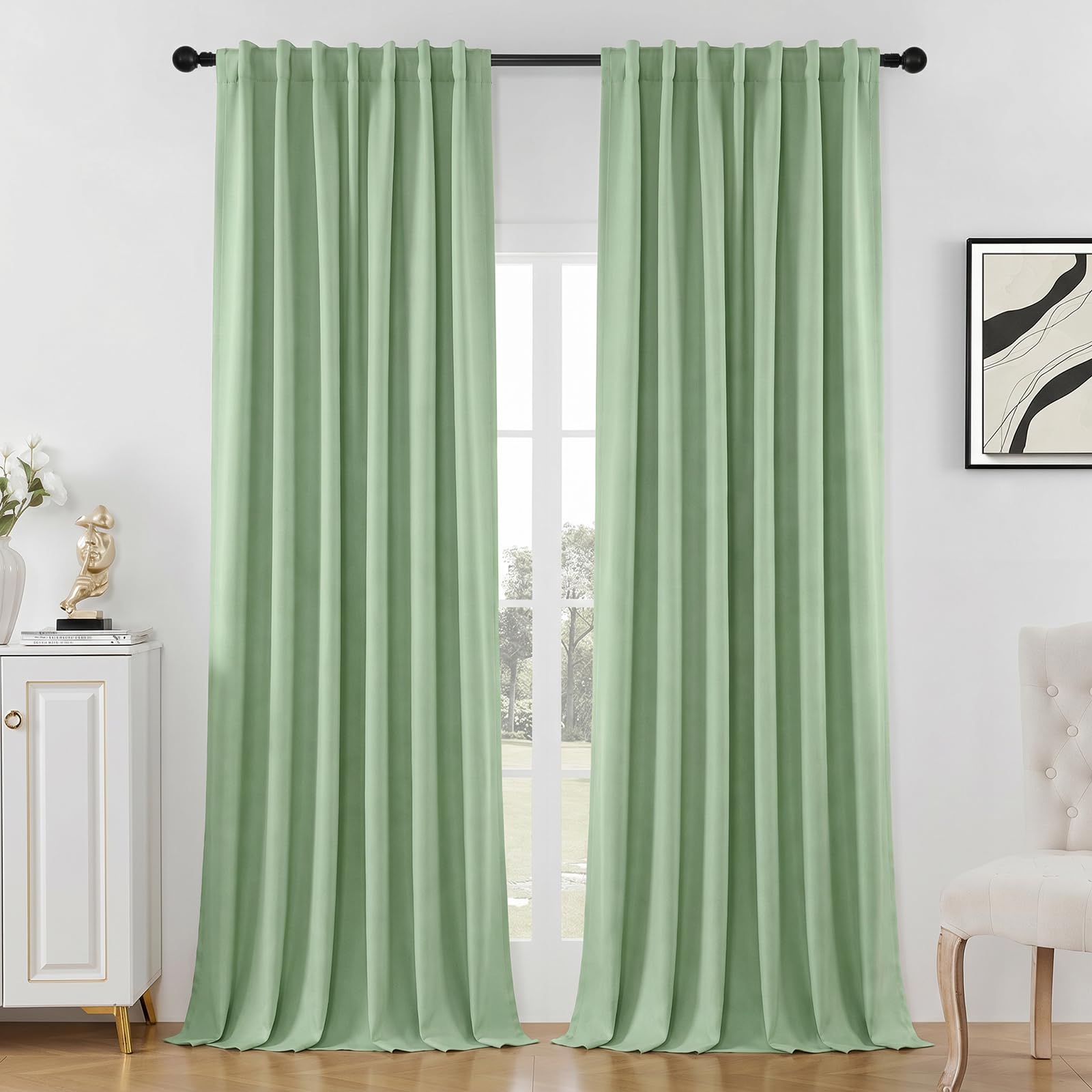 Rideaux 100% occultants anti-bruit pour bloquer la lumière du jour dans la chambre à coucher