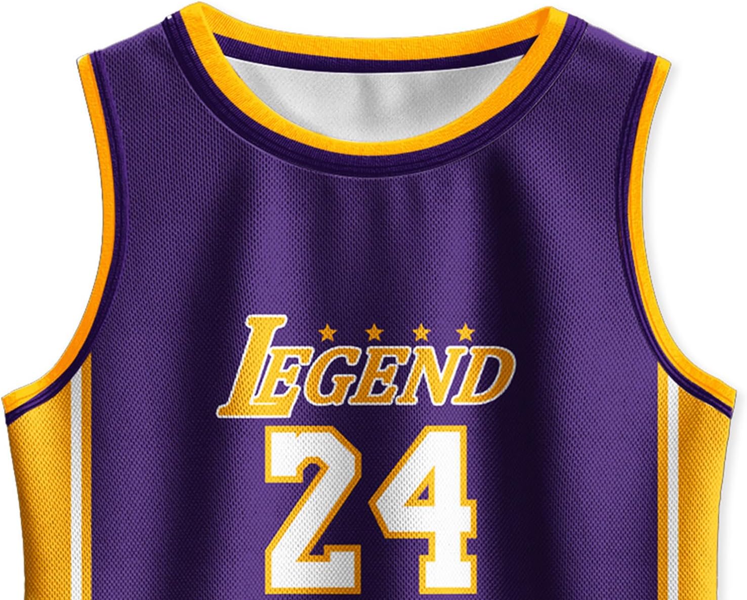 Kids Basketball Jerseys #24 Classic Mesh Tank Top Shorts for Boys Girls Sleeveless Athletic Training Uniforms - Image 3