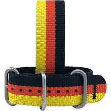 BERTUCCI Nylon Watch Band - 22mm, Flags Of Our FamilyTM - Germany