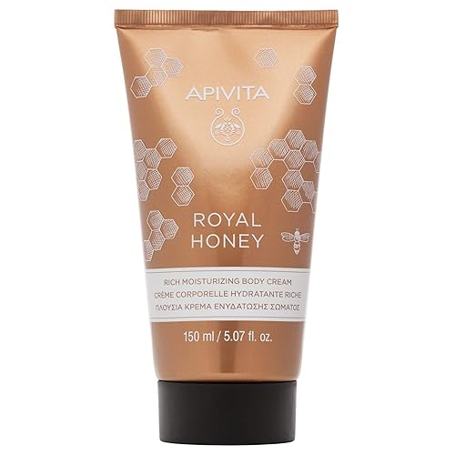Apivita Royal Honey Rich Crema corporal hidratante con manteca de karité, cera de abejas, manteca de cacao y vitamina E, hidratante que hidrata,