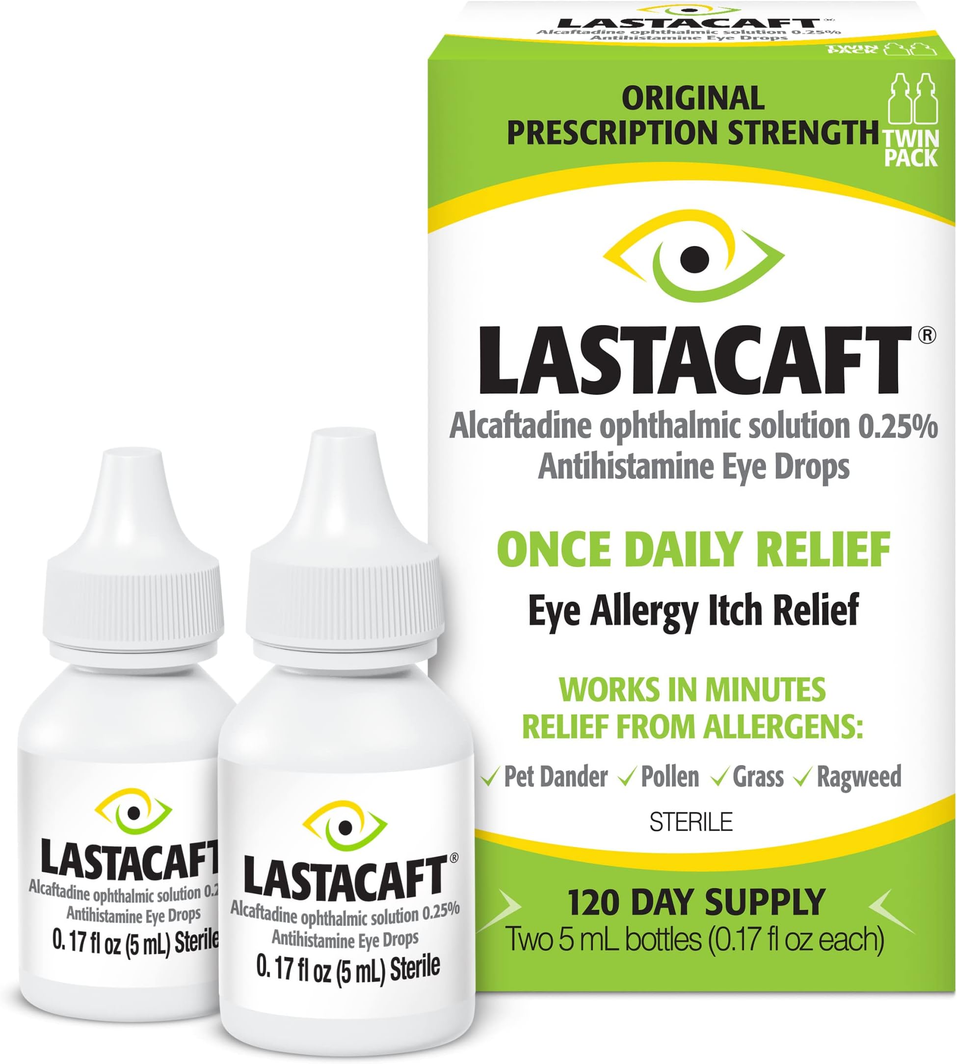 Lastacaft Eye Drops, (2 count) Health & Household