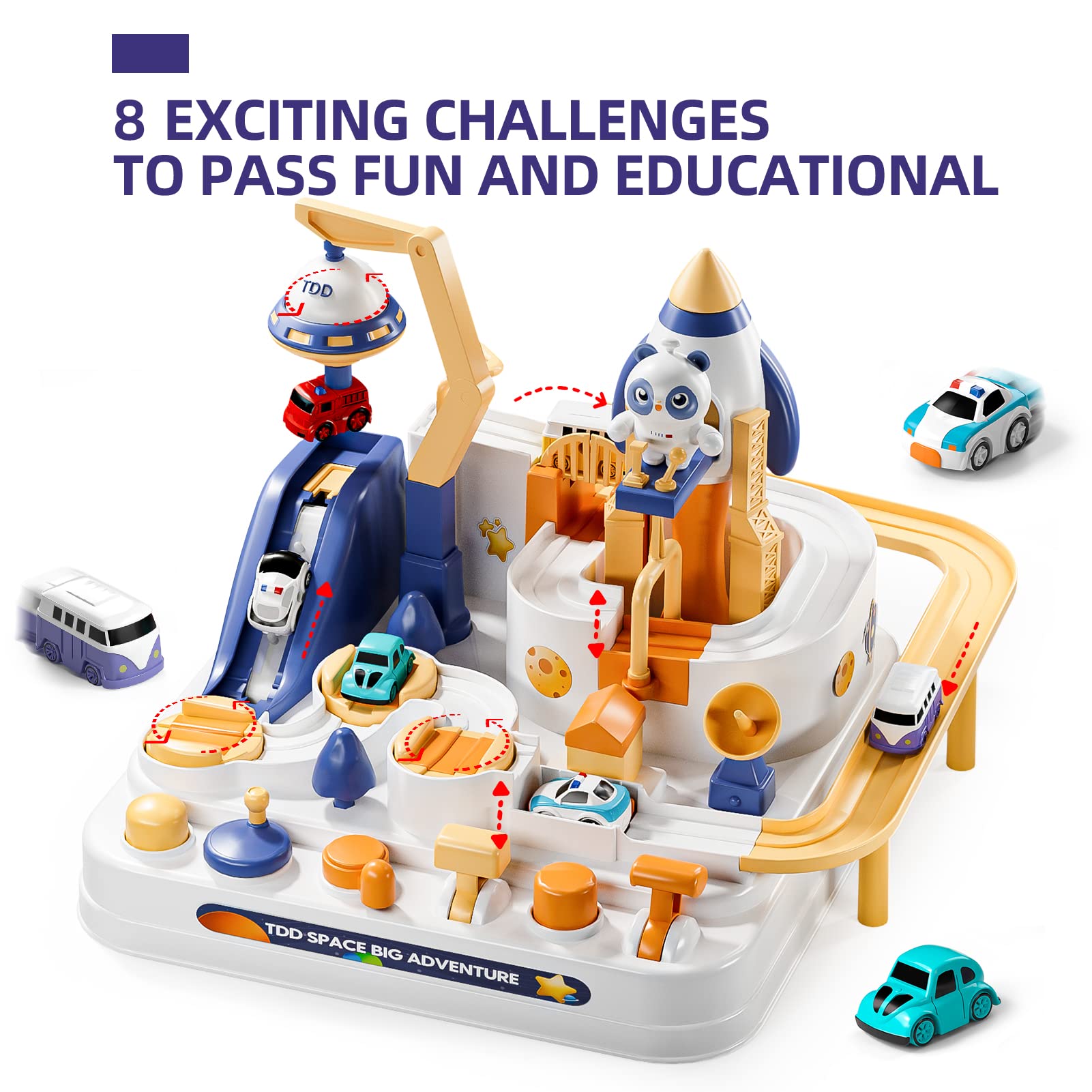 Track Cars Spielzeug,Auto Spielzeug für Kinder 3 4 5 6 7 8 Jahre,Spielzeug Abenteuer Auto Montessori Lernspielzeug Geschenk für Jungen Mädchen