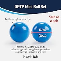 Vista 3 de OPTP Mini bolas – Juego de bolas de auto-masaje rellenas de aire de vinilo (2 piezas) para terapia de manos y pies, pequeñas bolas de terapia