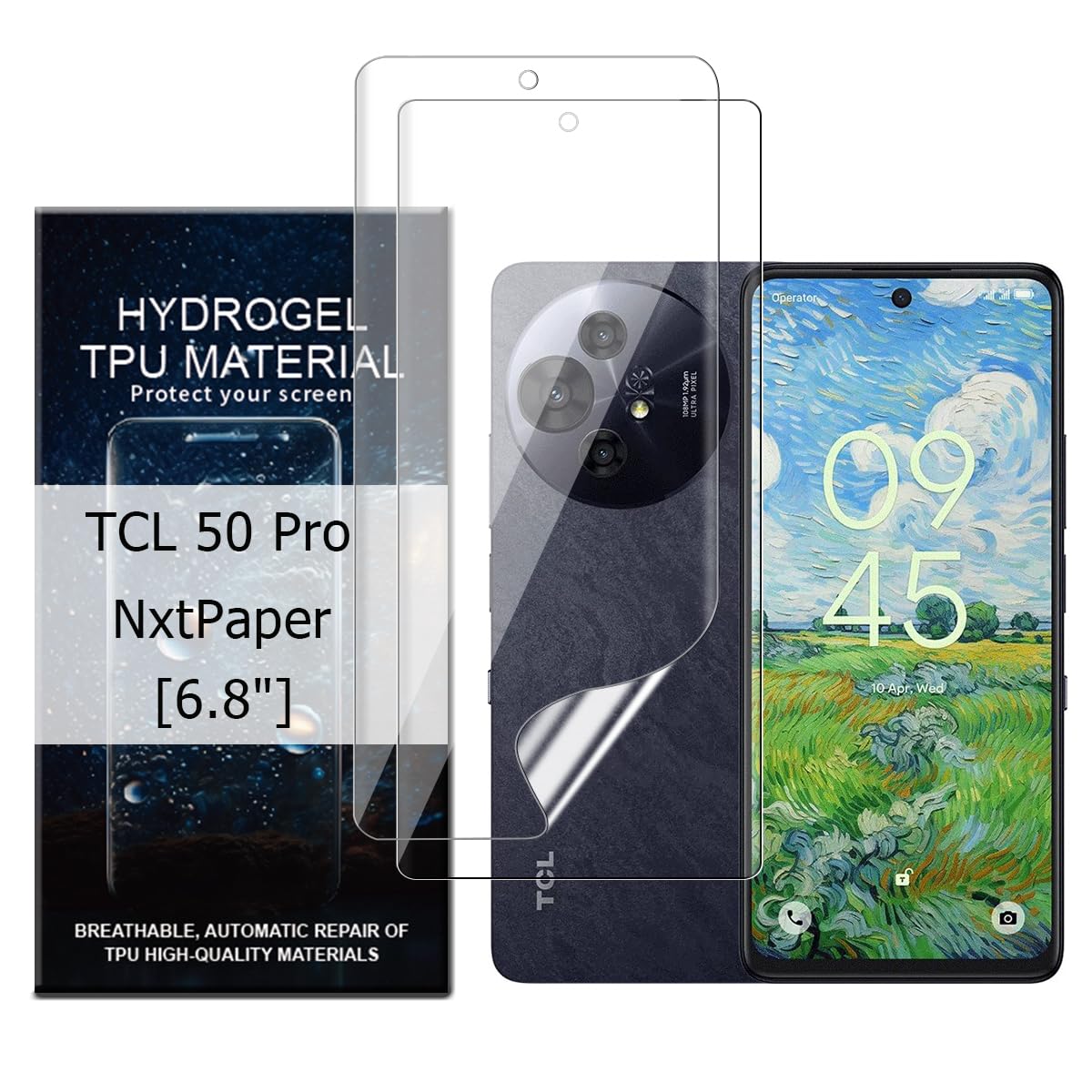 Pellicola Protettiva In Idrogel TPU HD Ultra Clear Per Cellulari TCL, Antigraffio E Auto-riparante