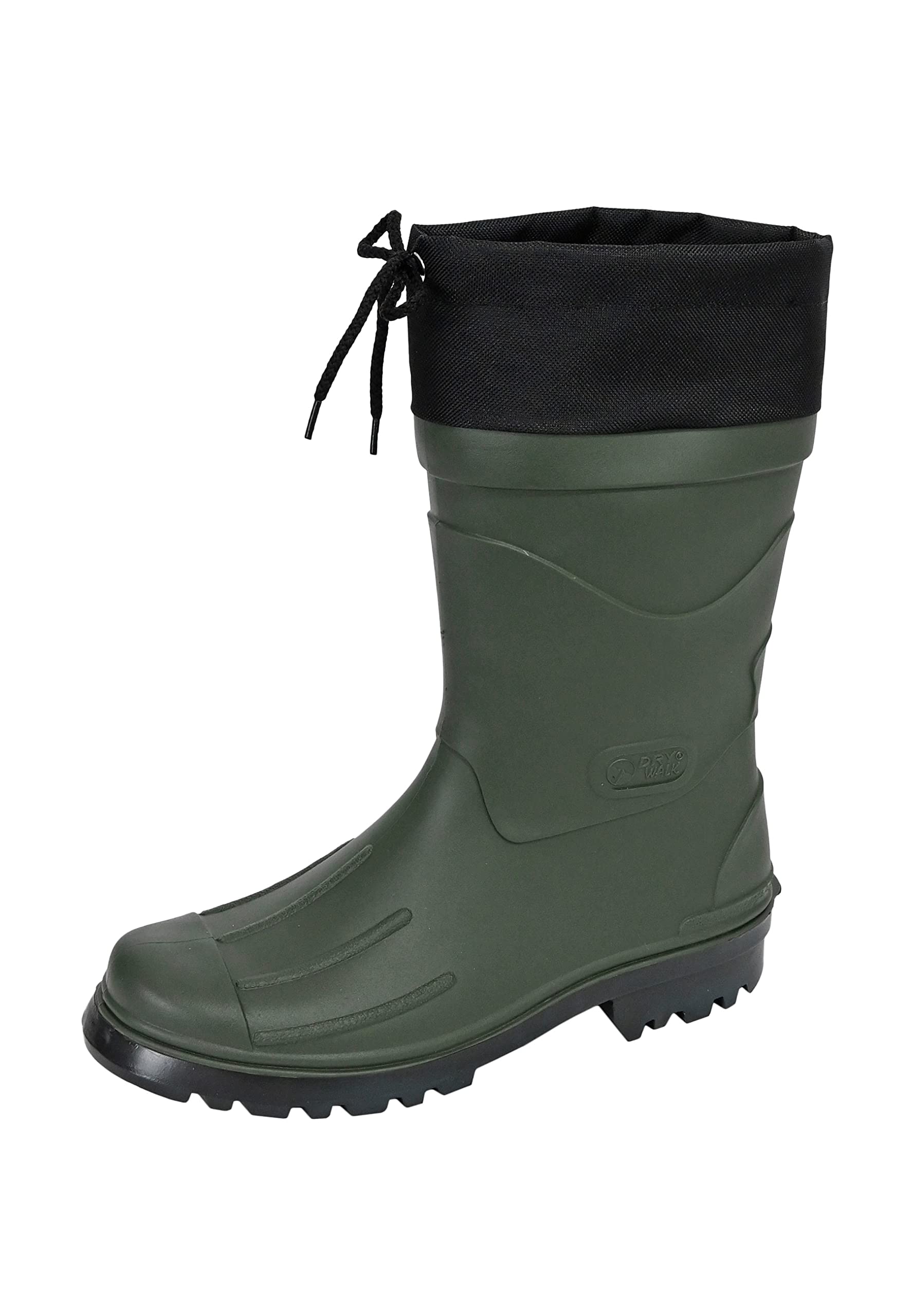 MADSea Herren Jungen Gummistiefel Nils-Hannes | Halbhoher wasserdichter, ungefütterter Regenstiefel | mit verschnürbarer Nylonstulpe