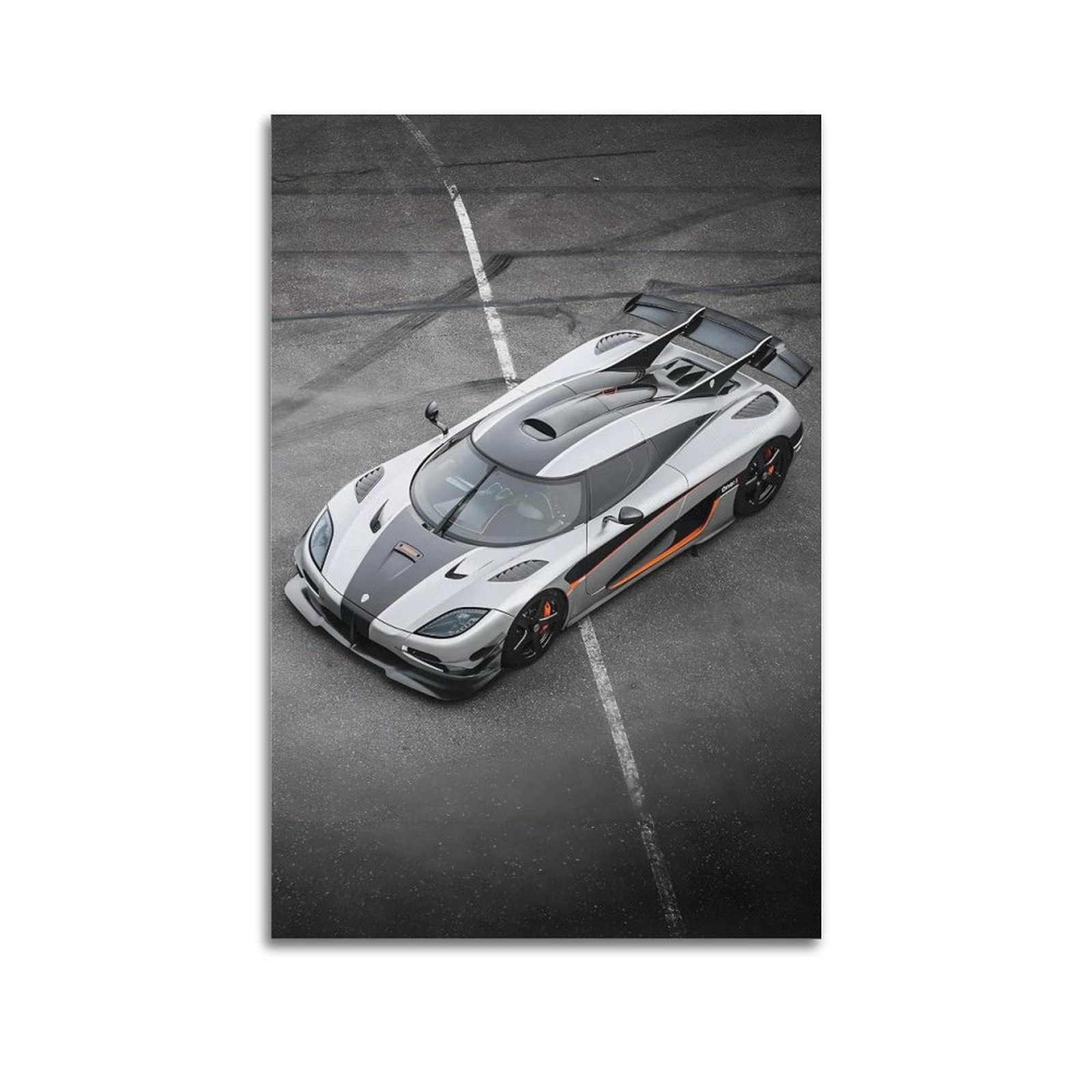ESTE Sports Car Poster for Koenigsegg Agera One Racing Car Super Car Poster Decorative Painting Canvas Wall Posters And Art Picture Print Modern Family Bedroom Decor Posters 12x18inch(30x45cm)