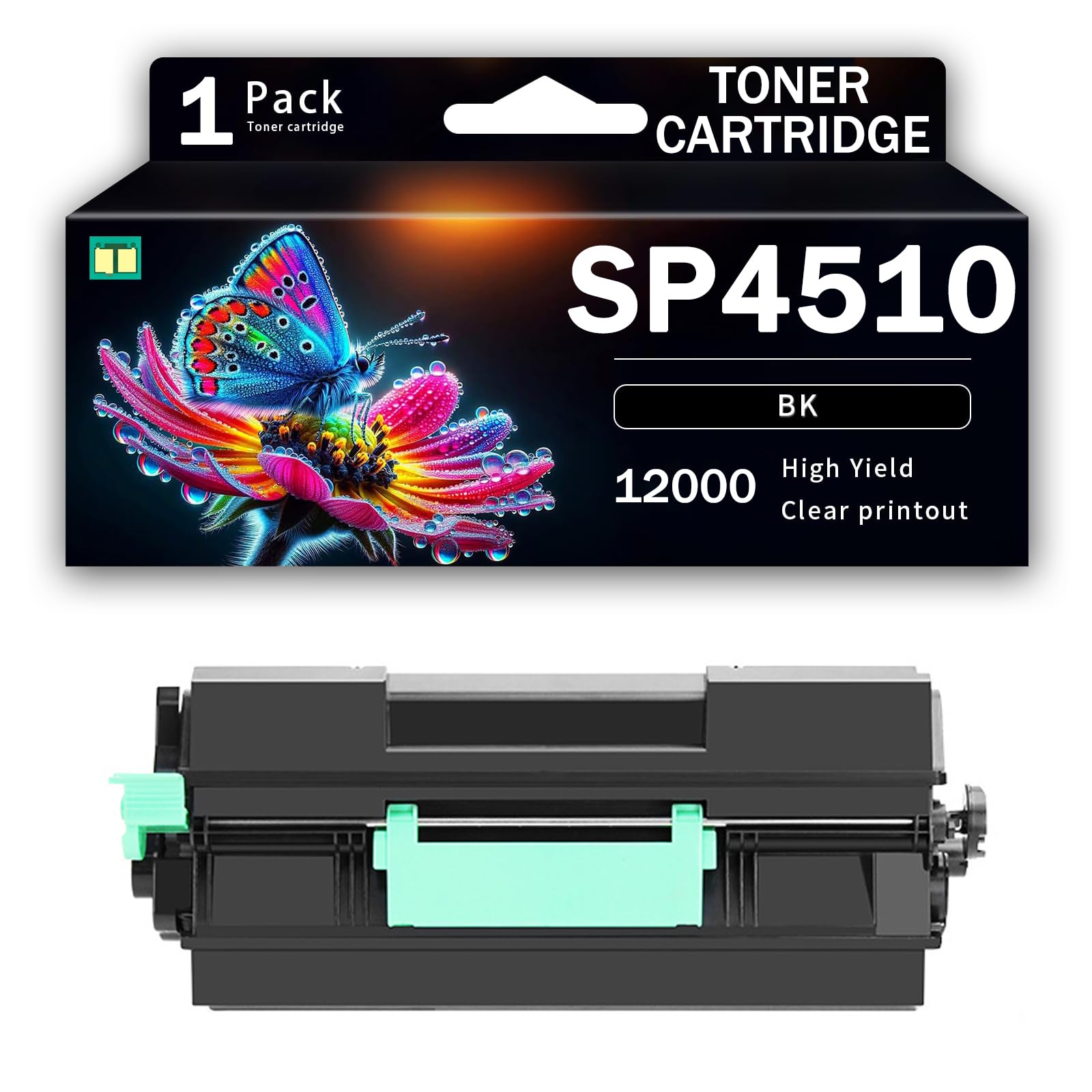 Compatibile con la cartuccia toner nero di ricambio Ricoh SP4510