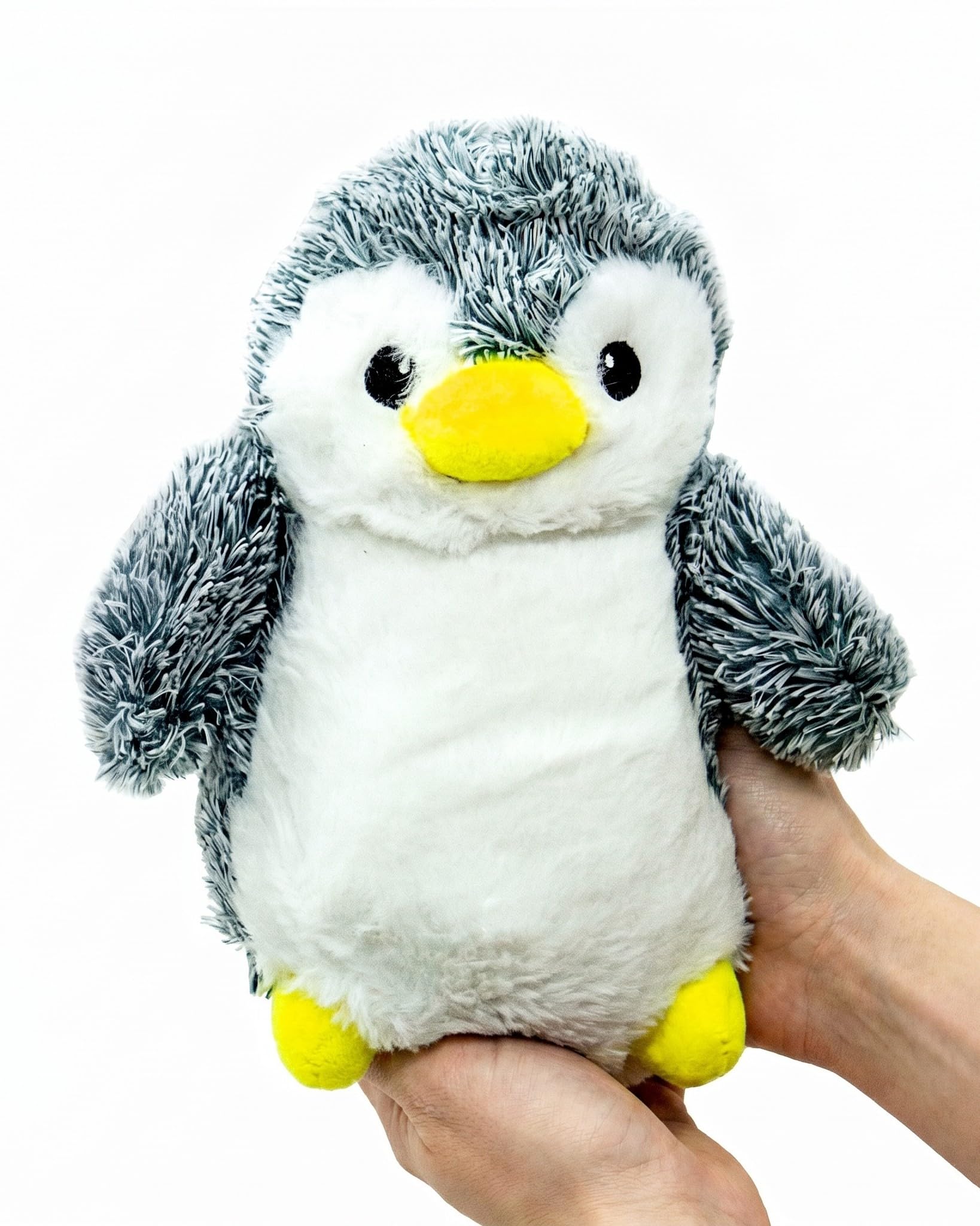 Bouillotte Micro-Ondes en Peluche Pingouin (23 cm) | Doux et Chaud, Doudou Éléphant à Câliner avec Sachet de Graines Amovible pour un Moment de Bien-Être