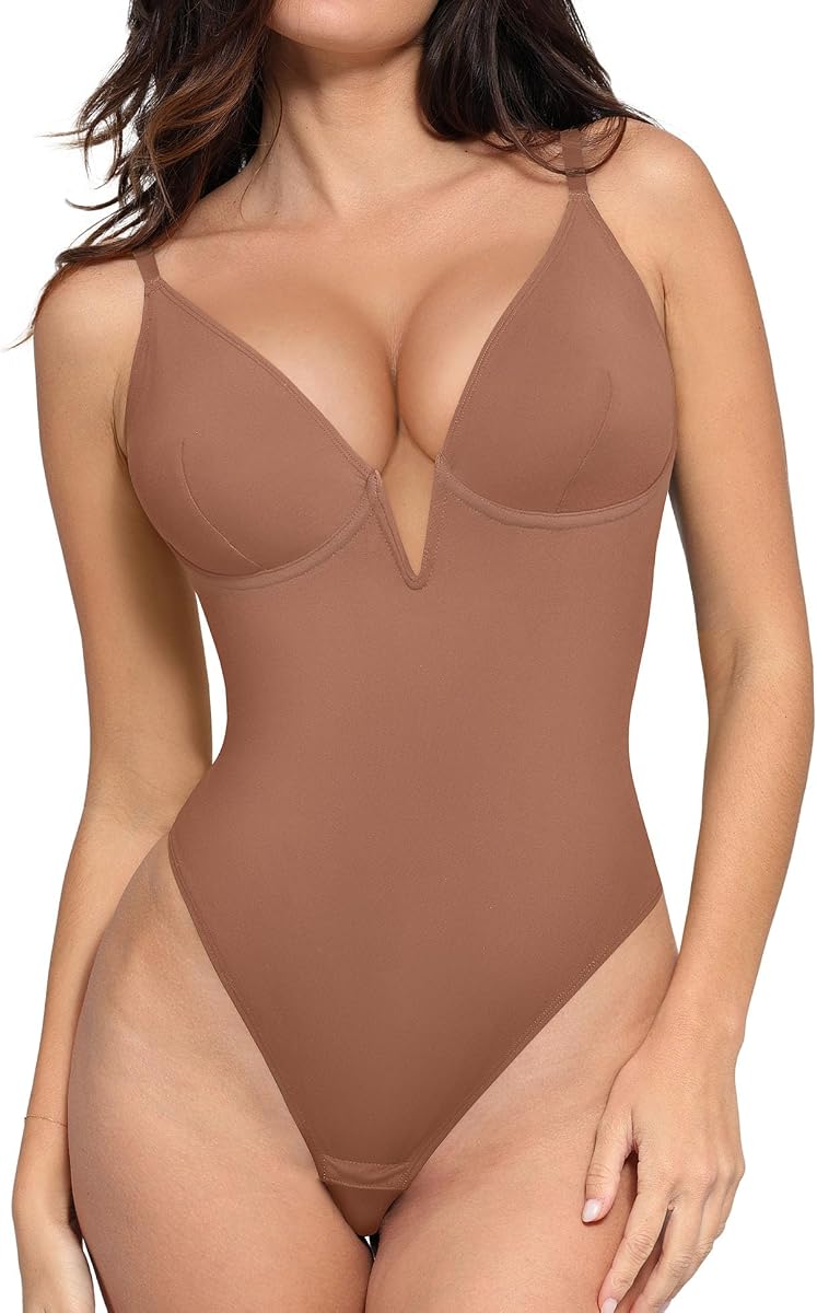 Popilush Shapewear Bodysuits for Women Tummy Control Body Suits Corset Tops