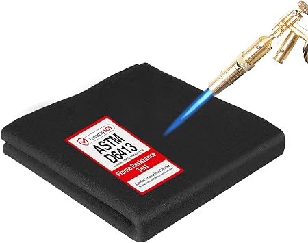 Fireproof Welding Blanket 20x20 Inch 1 Piece, 10mm Thick Heat Resistant Soldering Mat, UL and SGS Certified Insulation Pad for Plumbing, HVAC, Welding and Brazing