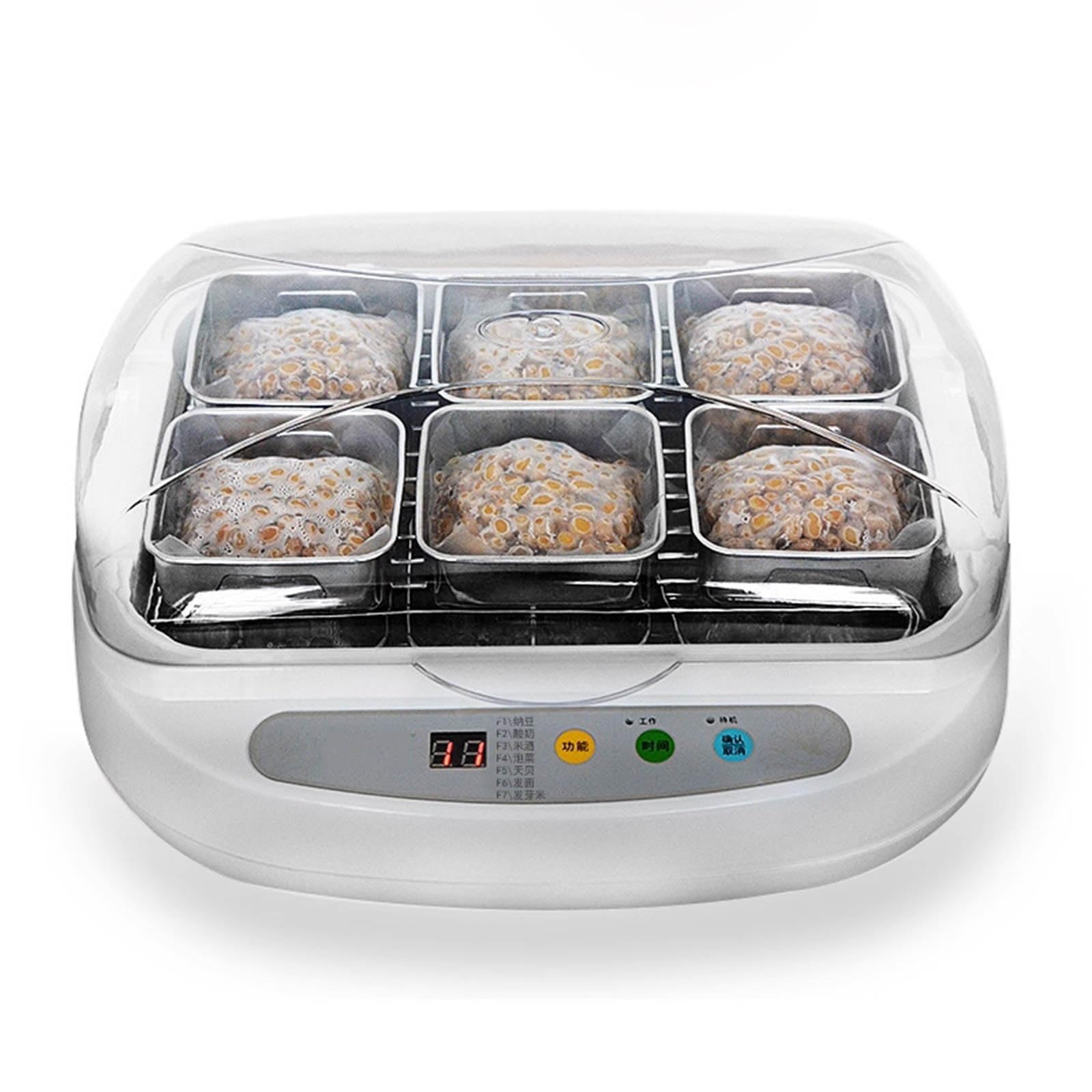 Máquina de fermentación eléctrica para yogur, natto y postres con control inteligente, 8 litros