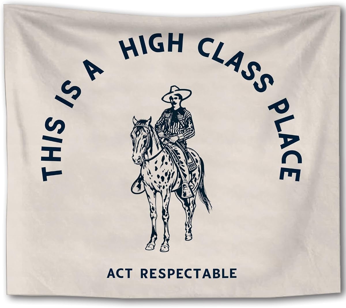 Foritho Cowboy Western Tapestry, Vintage Western Rodeo Cowboy Tapestry Wall Hanging, Funny Country Southwestern Wall Tapestries for Bedroom Living Room Home Office Decor, 50x60 Inch