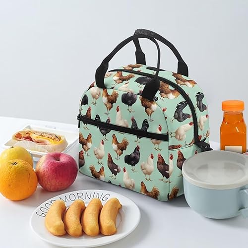 Vista 212 de doginthehole Bolsa de almuerzo portátil de teñido anudado azul, bolsa de almuerzo, organizador reutilizable, hielera para adultos, al aire libre