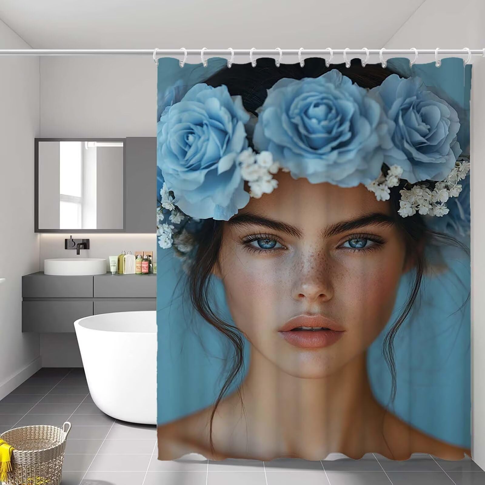 Rideau de douche rose 90 x 180 cm idéal pour baignoire compacte