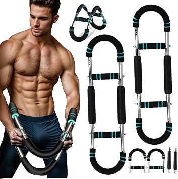 Adjustable Spring Resistance Arm Trainer for Home Use - Portable Upper Body & Chest Expander, Inner Thigh Exerciser with Wrist Strengthener, Full Body Strength Training Equipment for Men Women