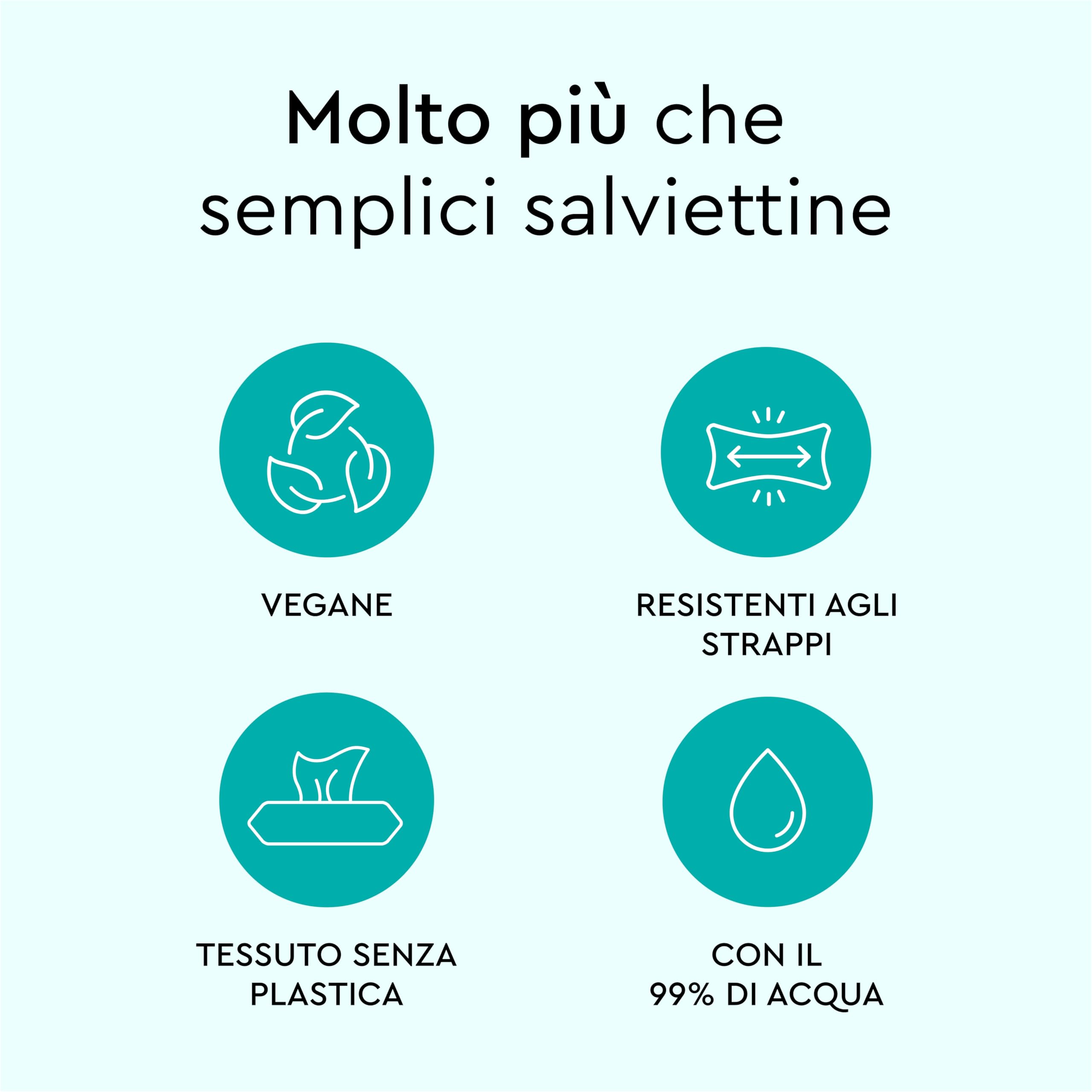 Salviettine umidificate LILLYDOO al 99% acqua, 600 pezzi (10 x 60), 100% senza plastica, senza profumi e delicate come acqua e cotone