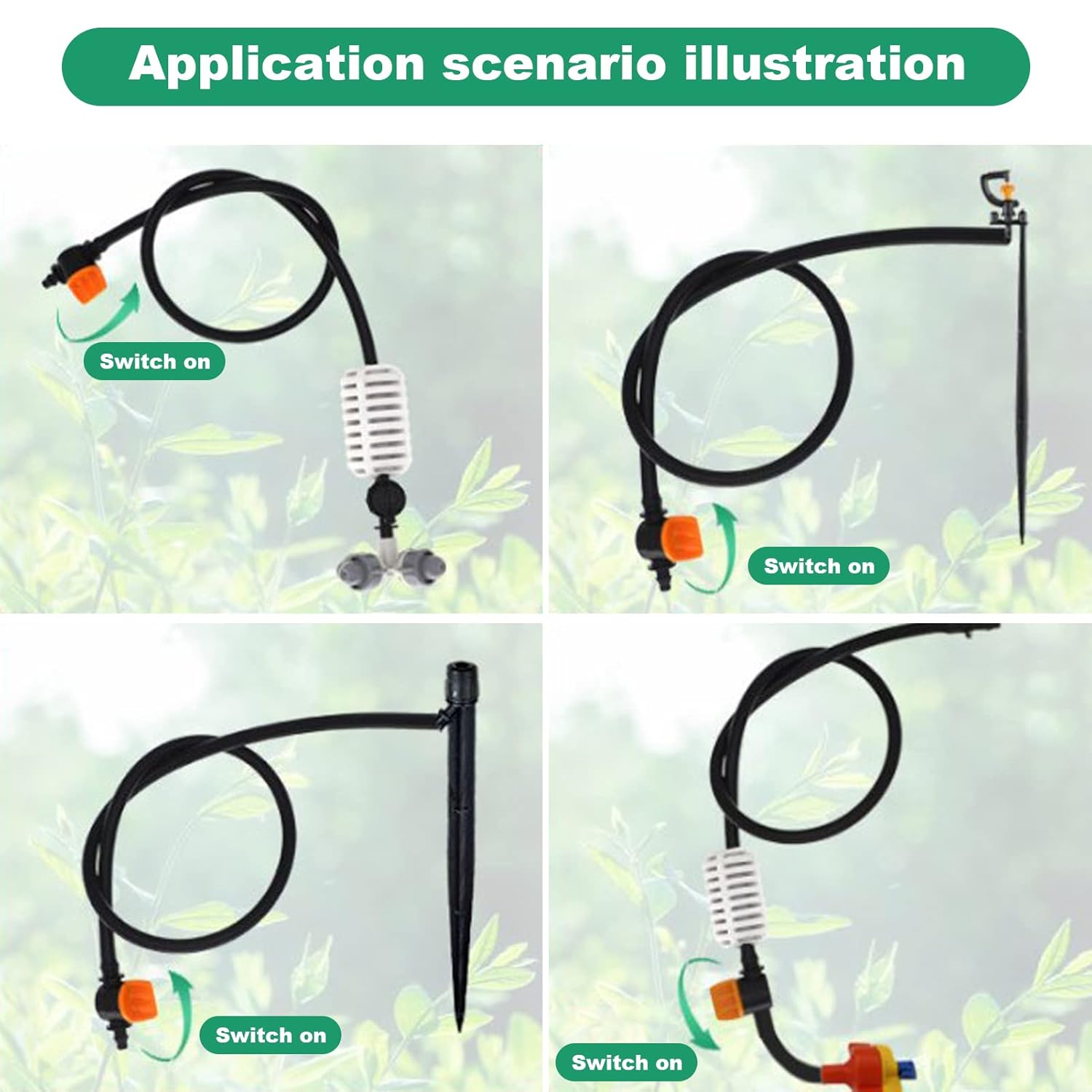 Plplaaoo 100PCS Barbed Valve for 1/4 Inch Drip Irrigation Tubing, Barbed Shut Off Valve for Lawn Irrigation,Universal Plastic Shut-Off Valve,4/7mm Through Type Valve for Drip Line & Misting System