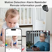 Vista 4 de Mini cámara oculta WiFi inalámbrica - Cámara de seguridad interior con detección de movimiento, visión nocturna, control de aplicaciones