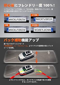 Amazon.co.jp: WOLFBOX ドライブレコーダー ミラー型 最新