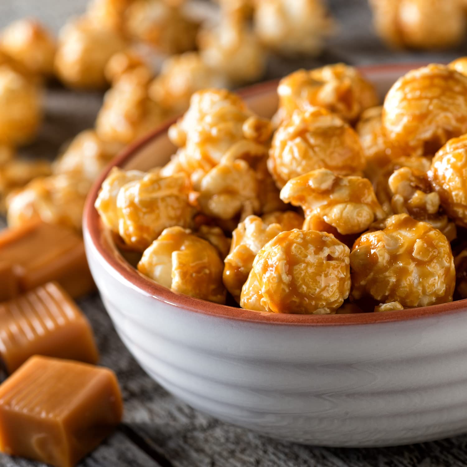 Gourmet Caramel Popcorn by Its Delish, 2 lbs Bulk Bag | Festive Caramel Corn Air Popped Pop Corn Snack - Fruity Red & Green Themed Candy Confetti | Birthday Party, Events – Gluten Free, Vegan, Kosher
