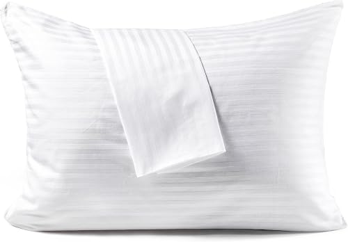 Taies 50 x 70 coton 600 fils, lot de 2, zip invisible FAUNNA