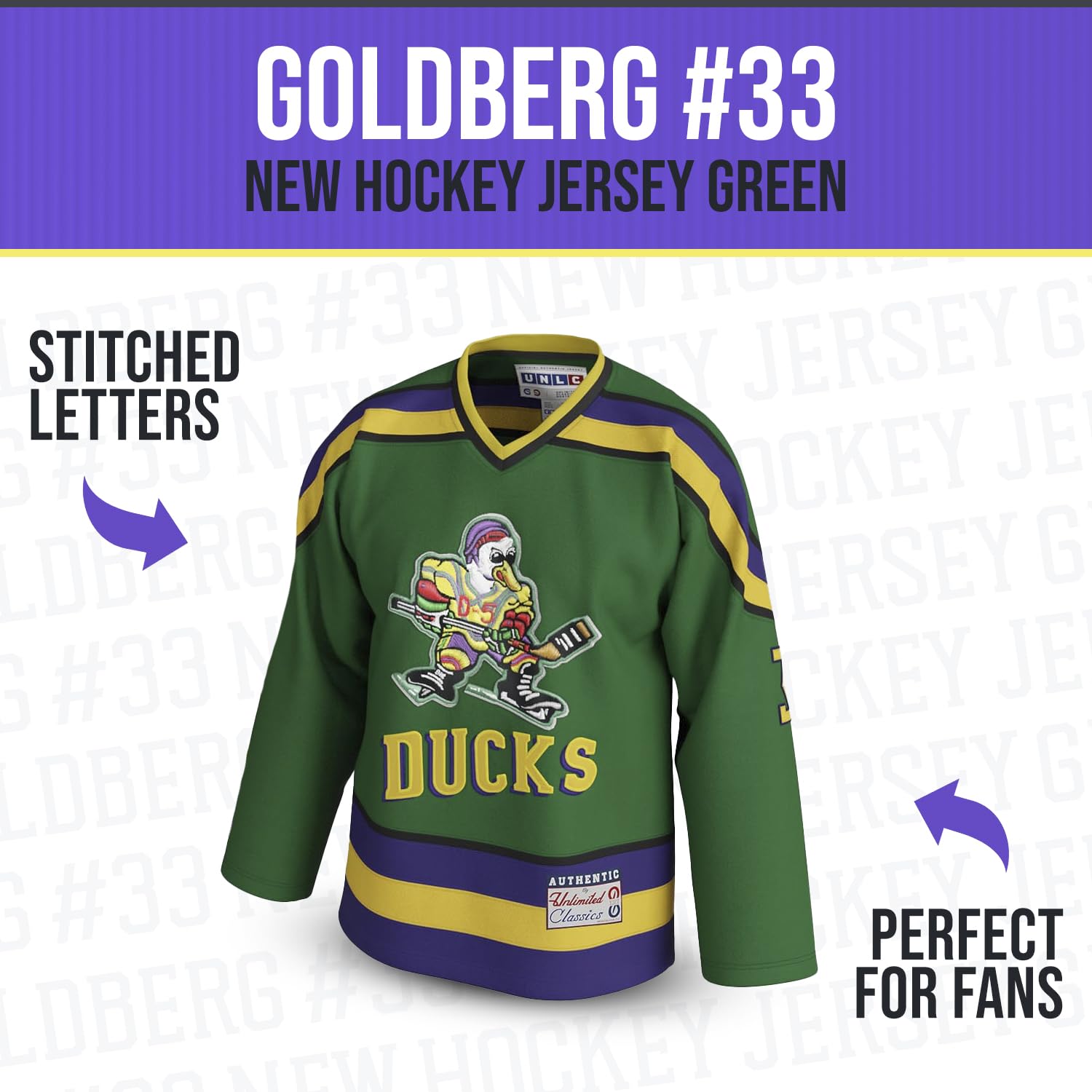Goldberg #33 Mighty Ducks Hockeytrikot Jugend