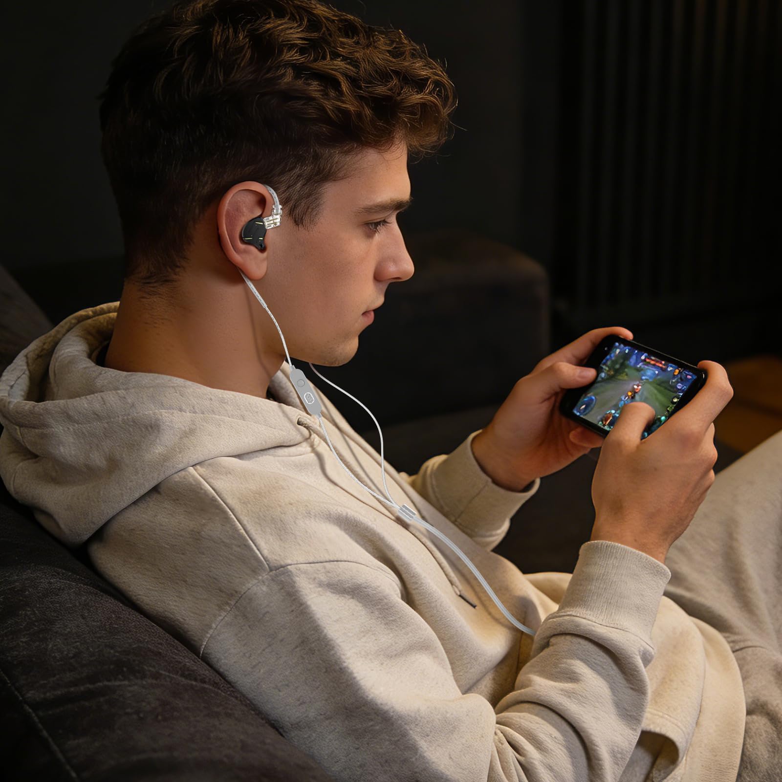 Yinyoo KZ ZST PRO X HiFi IEM Cuffie in-ear con driver ibrido 1DD+1BA con cavo rimovibile, per musica, gaming e pendolarismo