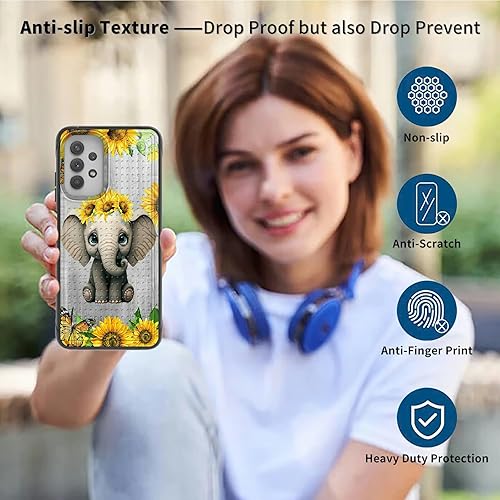 Miniatura 13 de Funda para Samsung Galaxy A23 Galaxy A13 4G/5G, Galaxy A04, Galaxy A04S, Galaxy A32 5G, con 2 protectores de pantalla, funda protectora híbrida