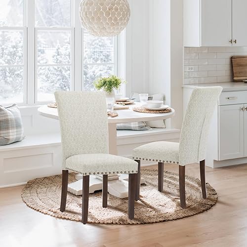 Miniatura 4 de COLAMY A335-SKY2061A-2PC Sillas de comedor, juego de 2, círculo