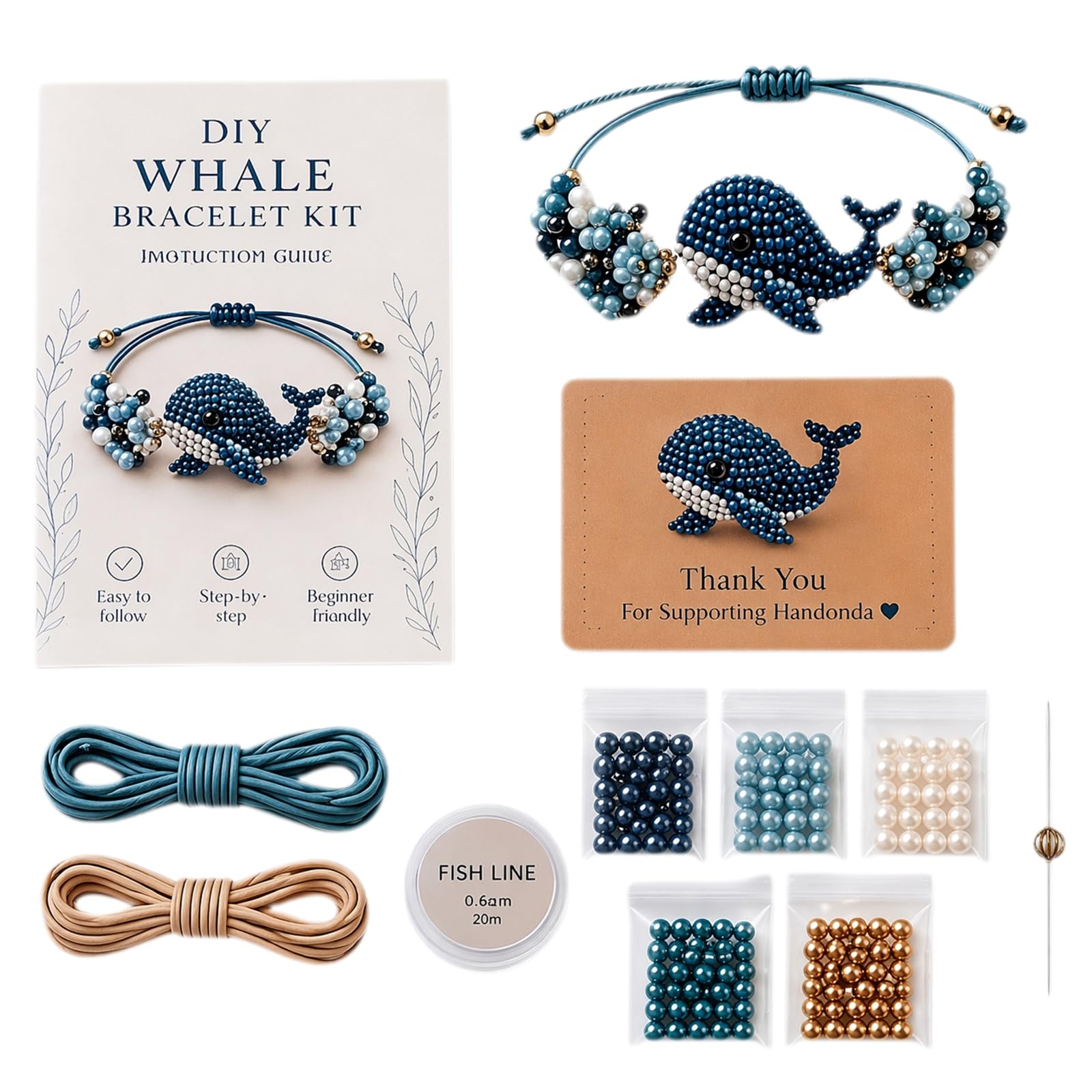 DIY Beaded Bracelet Making Kit, Cute Animals Beadwork Kits with Instructions, Adjustable Handmade Bead Weaving Jewelry Making Set for Adults Beginners Animals DIY Craft Lovers