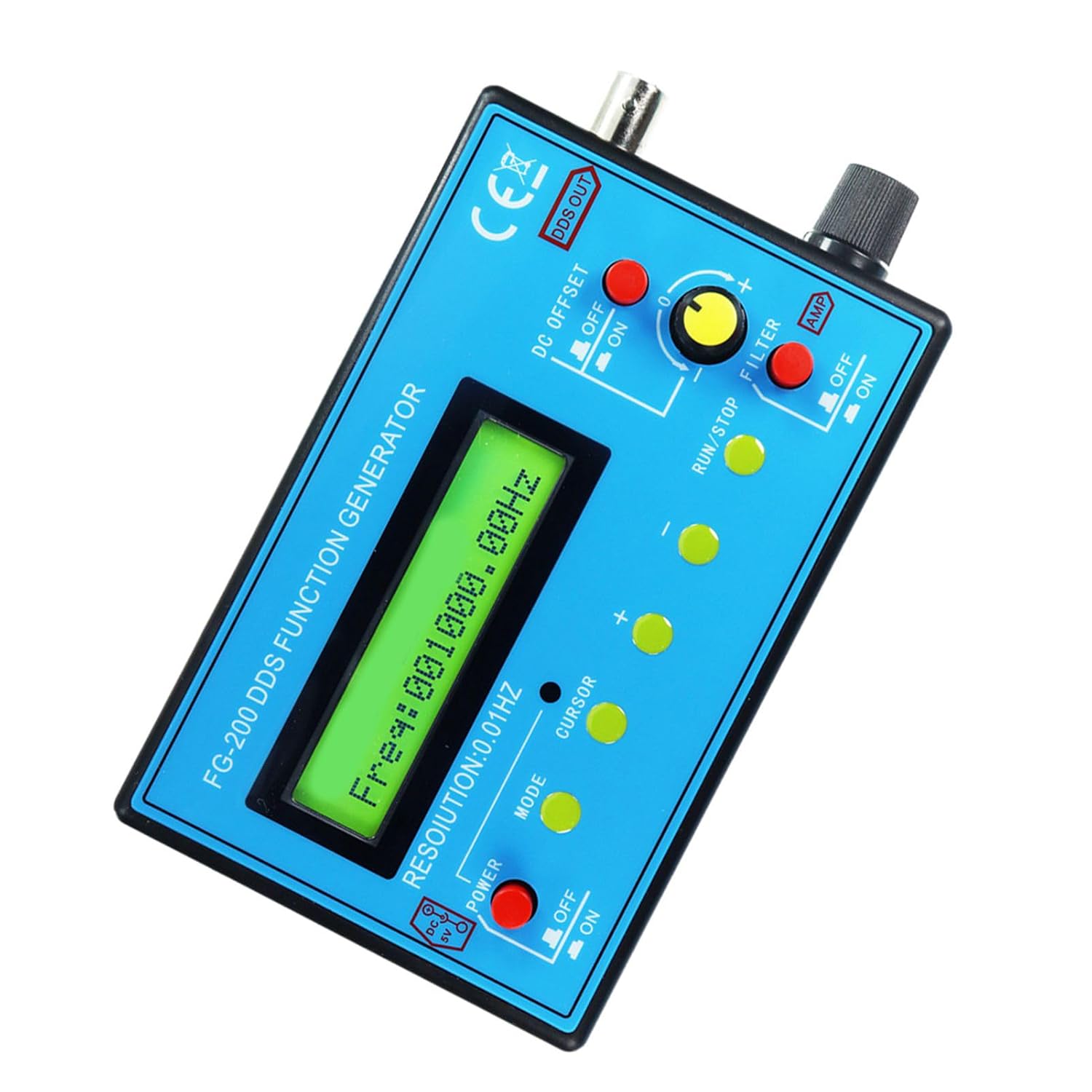 Professional Upgraded 15MHz DDS Generator Counter 2.4Inch LCD Display High Precision Function Generator Frequency Meter