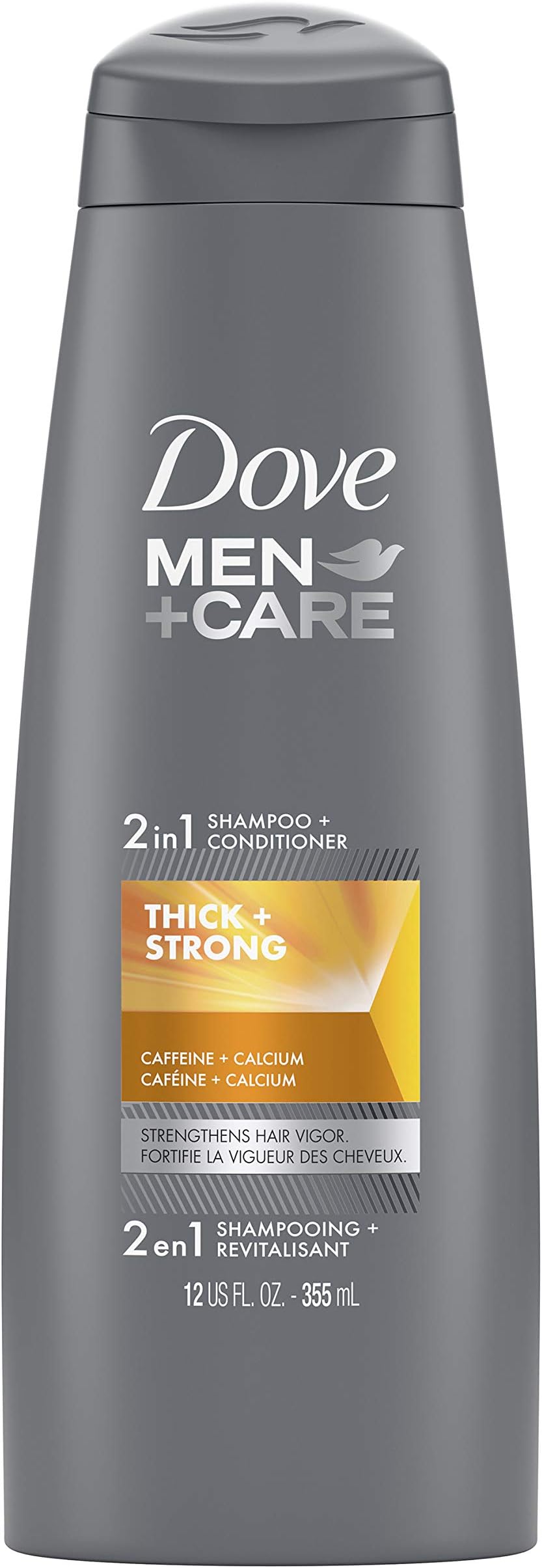 Dove Men+Care Fortifying 2 in 1 Shampoo and Conditioner for Resilient and Thicker Hair Thick and Strong with Caffeine Helps Strengthen Thinning Hair 12 oz