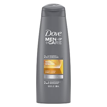 Dove Men+Care 2 in 1 Shampoo and Conditioner, Thick and Strong 12 Ounce