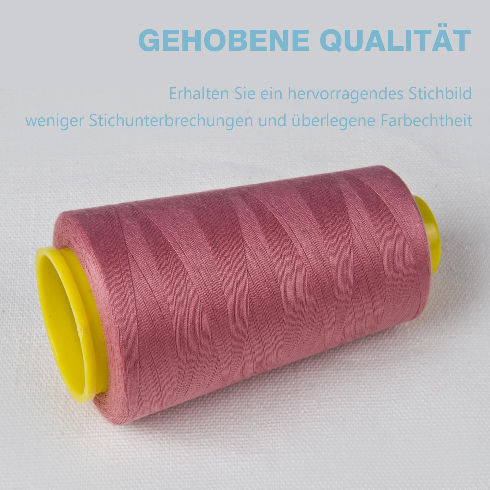 Serger Thread, All-Purpose Thread for Sewing Polyester, 4 Cones of 3000 Yards Each Spool for Sewing Machine (Red Rubber) - Image 4