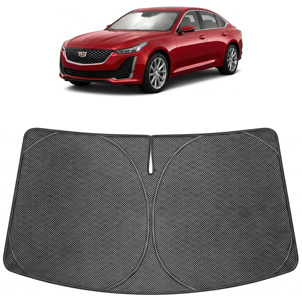 Proadsy Custom Fit 2020-2026 Cadillac CT5 Windshield Sun Shade, Blocks Heat