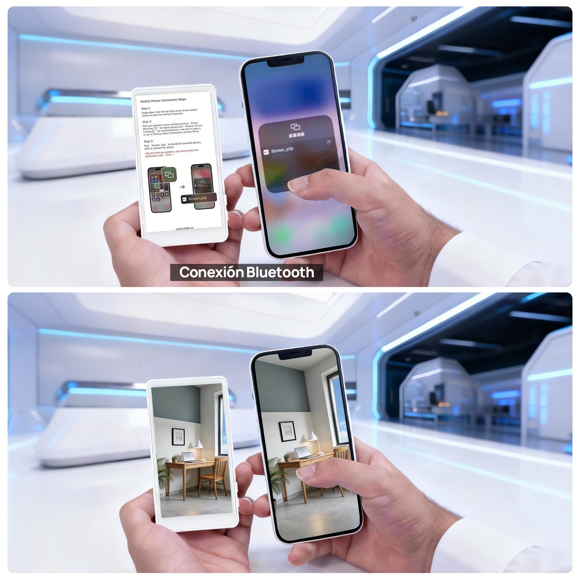 Teléfono Magnético Vlog Selfie Pantalla Grabación Inalámbrica Cámara Trasera Selfie Pantalla con Control Remoto Bluetooth