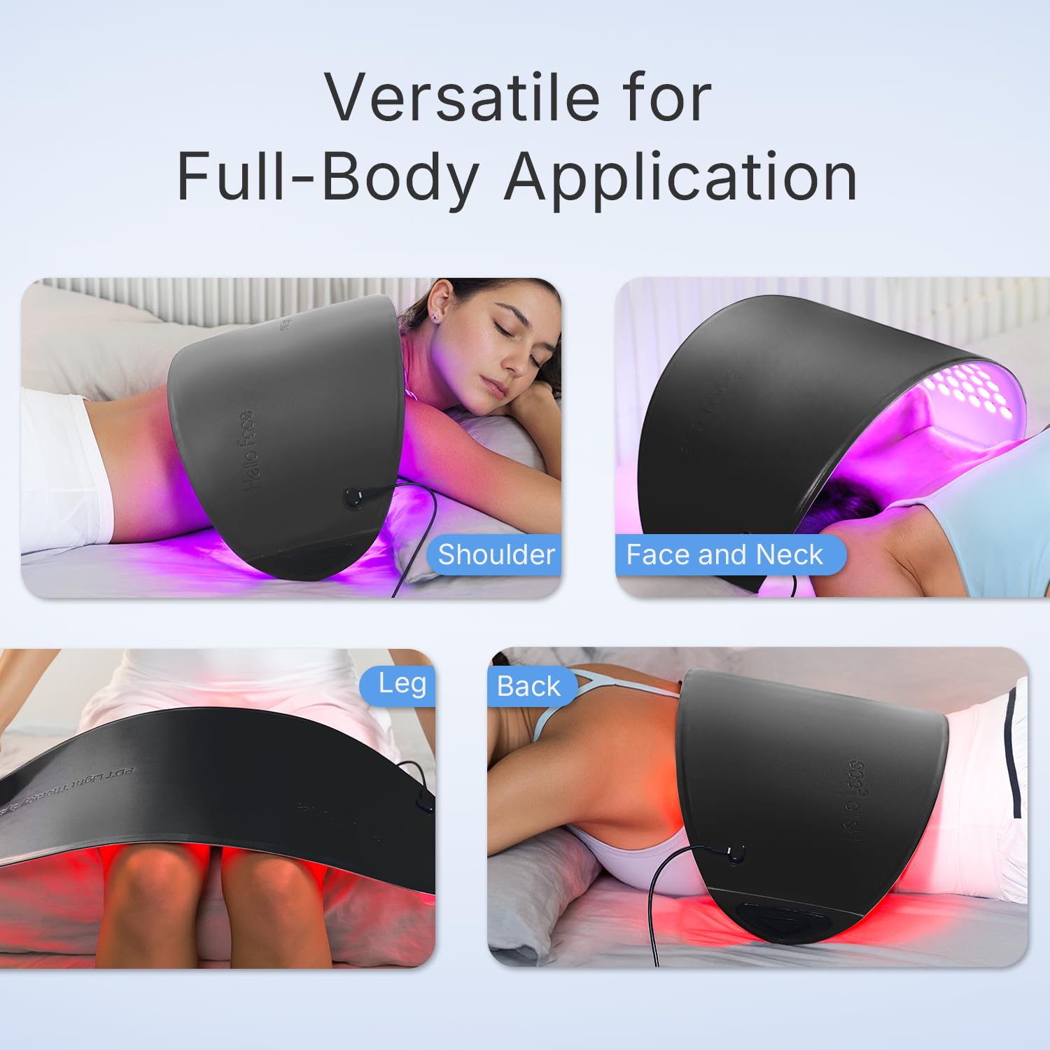 FDA Cleared Red Light Therapy for Face, 4 Modes Led Face Mask Photon Light Therapy, Blue Red Light Near Infrared Red Light Therapy Mask, PDT Professional Facial Body Skin Care Salon Device Black