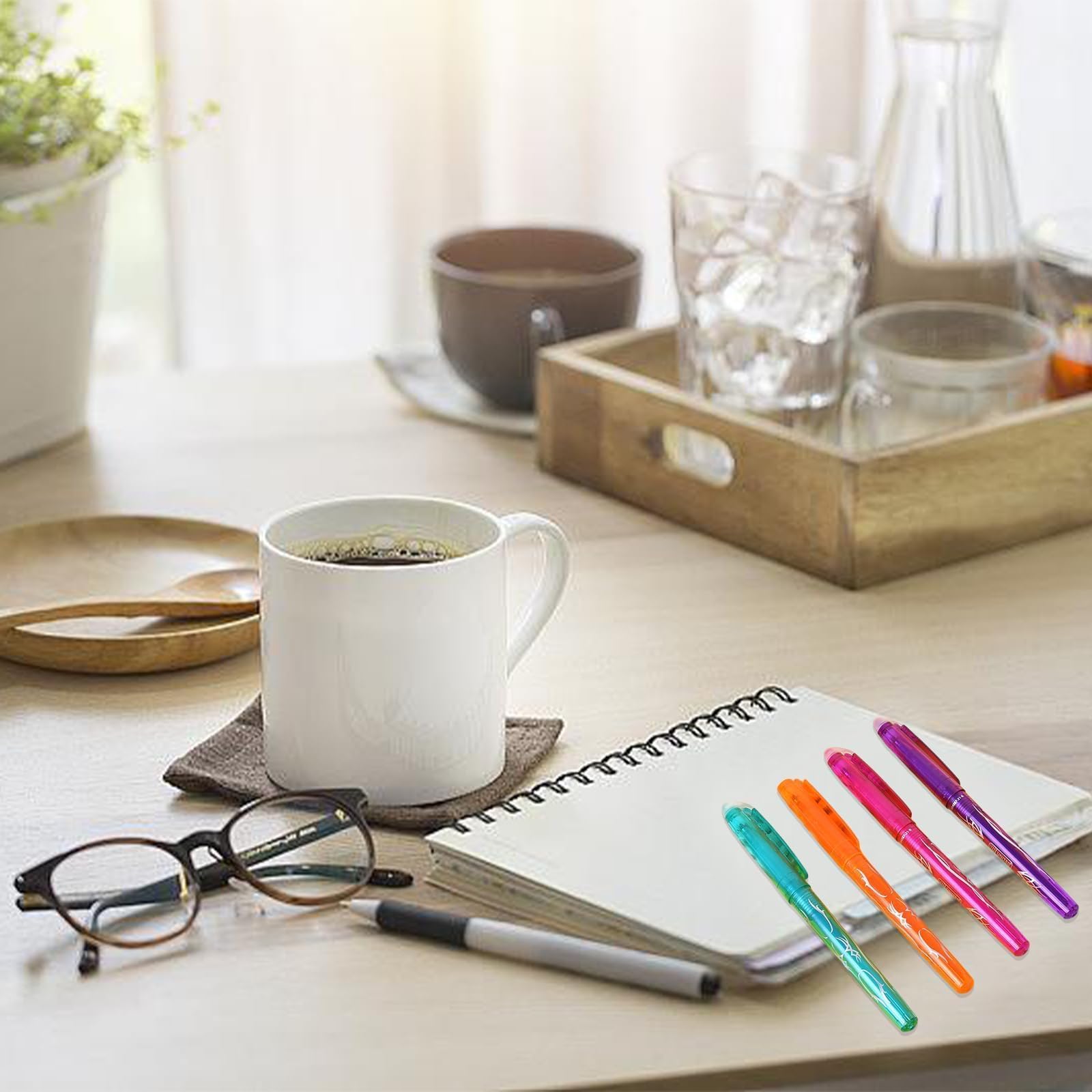 Lot de 18 stylos à bille effaçables - Stylo à bille effaçable - Pour fournitures de bureau, fournitures scolaires et étudiants