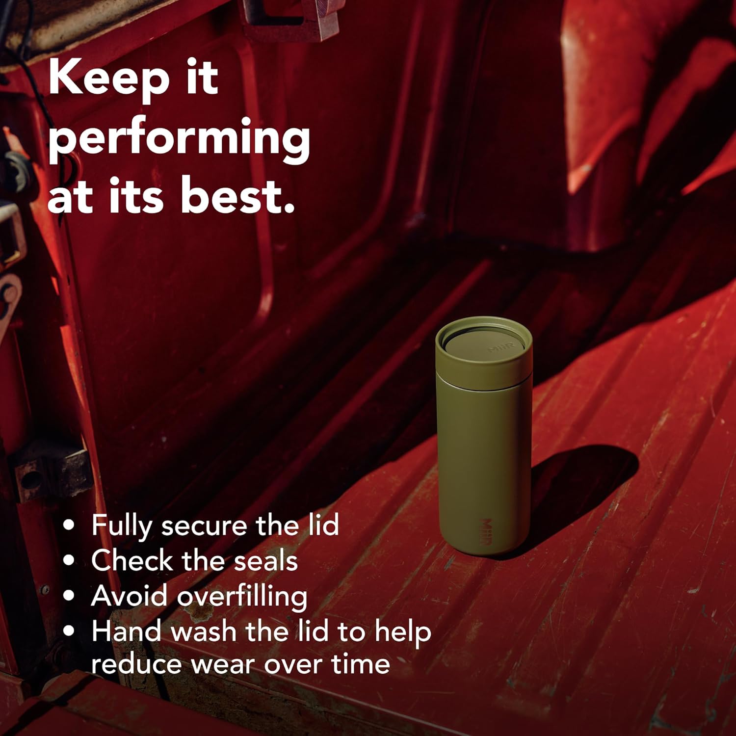 MiiR 360 Traveler, Stainless Steel Double-Wall Vacuum Insulated Tumbler - Leakproof 360 Lid for Easy Sipping on the Go; Perfect for Hot & Cold Drinks