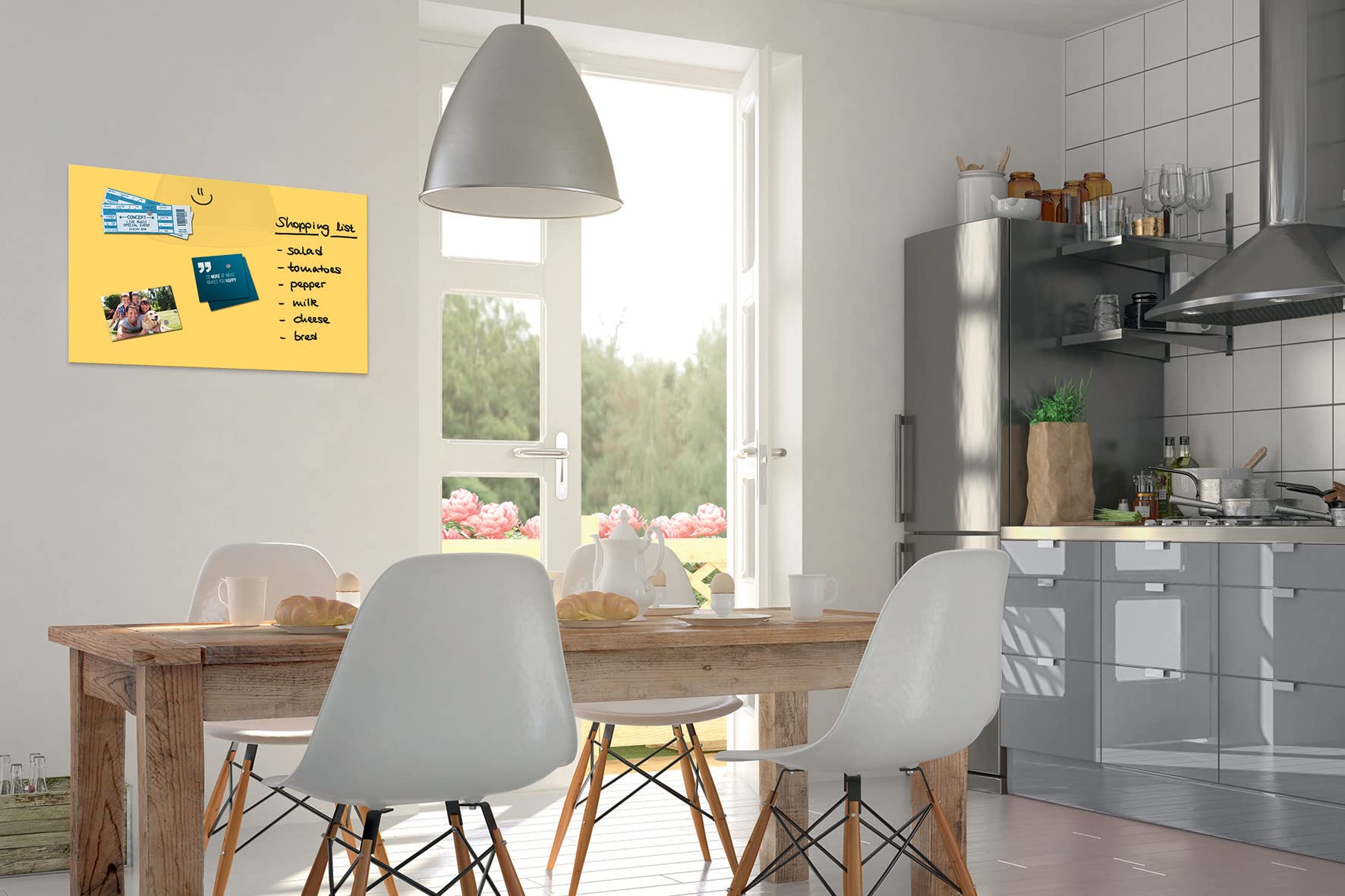 Be!Board B1208 Szklana tablica magnetyczna, 60 x 40 cm, żółta