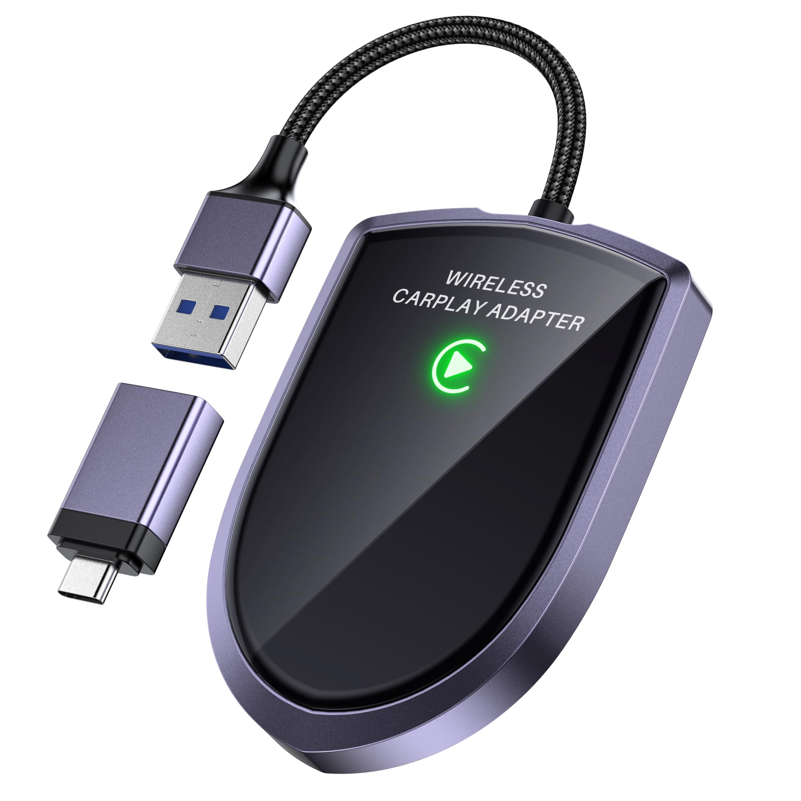 Wireless CarPlay Adapter for Apple iPhone (2025 Upgrade) – Instant Wireless CarPlay, Ultra-Low Latency, Stable Connection, Mini Bluetooth Dongle for iOS 10+ & Cars 2016+, Plug & Play Type-C