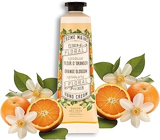 Panier des Sens - Small Hand Cream for Dry Cracked Hands – Orange Blossom Mini Hand Lotion for Dry Skin - With Sweet Almond and Olive Oil - Hand Care 96% Natural Ingredients - Travel Size 1 floz