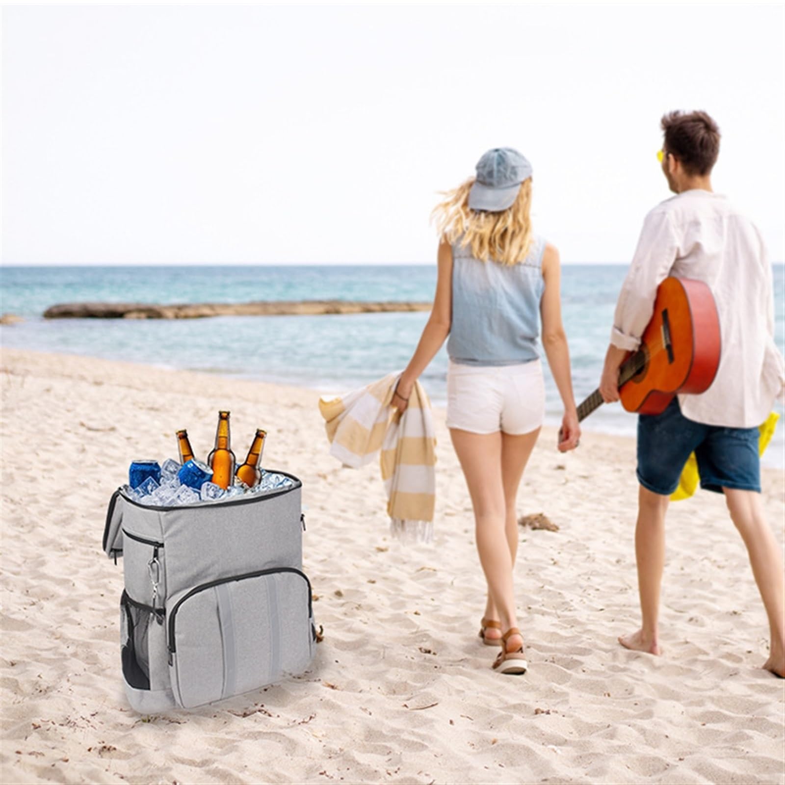 Kosz piknikowy 20 l Oxford torba kempingowa z tkaniny Oxford, plecak outdoorowy z podwójnym ramieniem, fajna, świeża, chłodna, kempingowa torba piknikowa, zestaw plecaków piknikowych