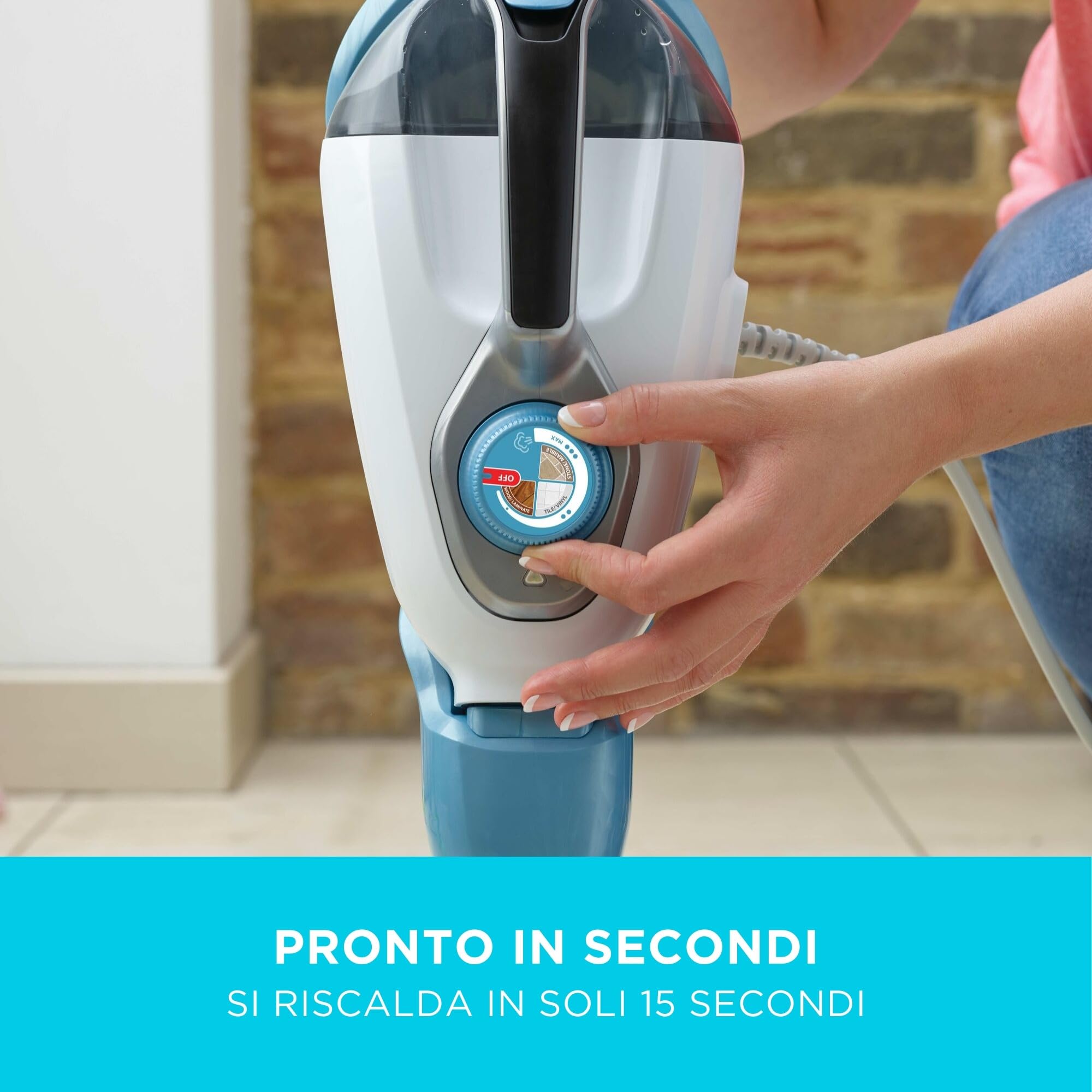 BLACK+DECKER Scopa a vapore 9 in 1 con pulitore portatile e guanto SteaMitt, 1.3kW, FSMH1351SM-QS