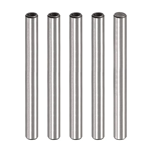 Miniatura 6 de uxcell Pasador de rosca interna M3, 5 unidades, 0.197 x 0.394 in, biselado, acero al carbono, cilíndrico, para cama, estantería, dispositivos