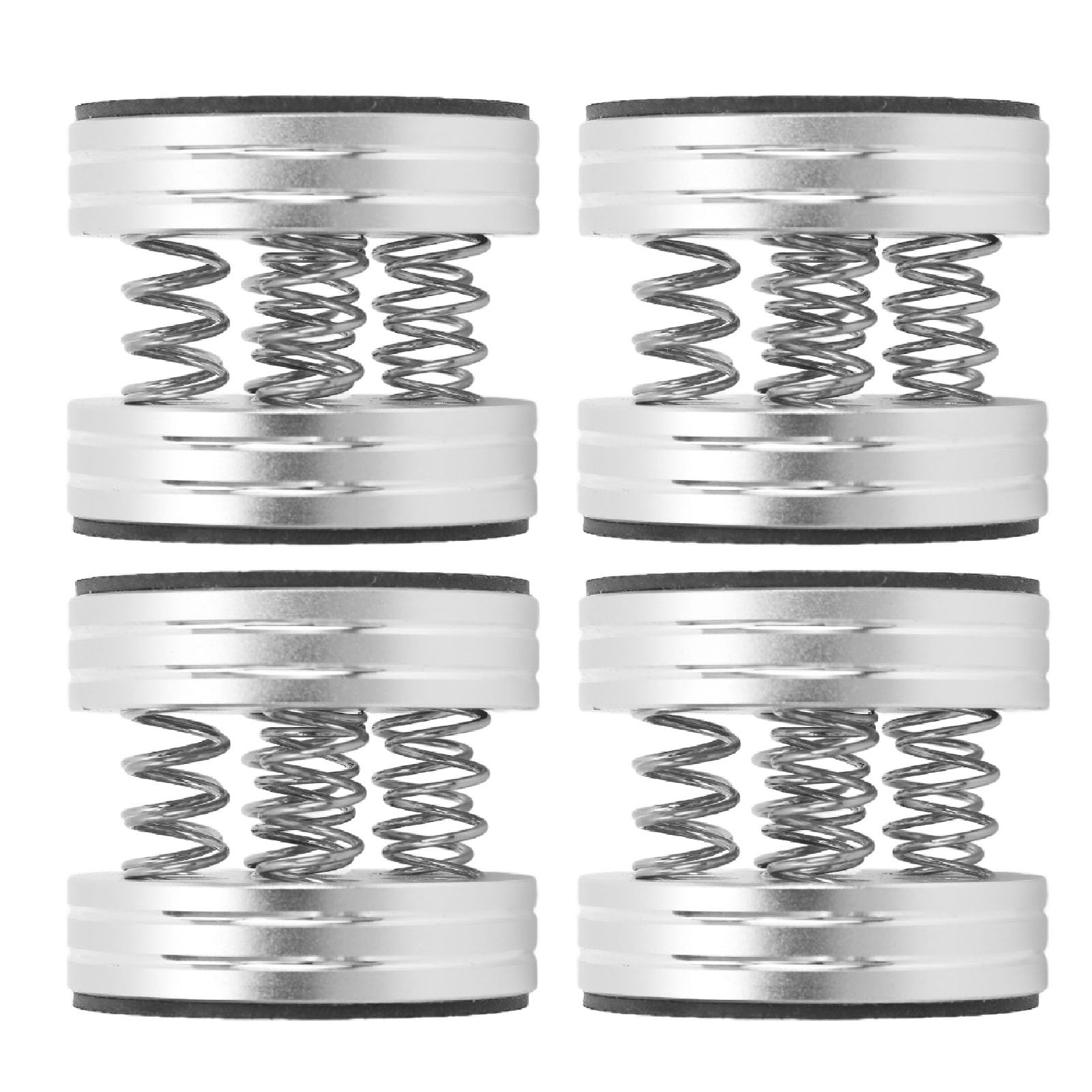 Cryfokt Piedini Isolanti per Altoparlanti Design Ammortizzante per Amplificatore Giradischi Subwoofer Set di 4 Resistenti Gomme in Lega di Alluminio (SILVER)