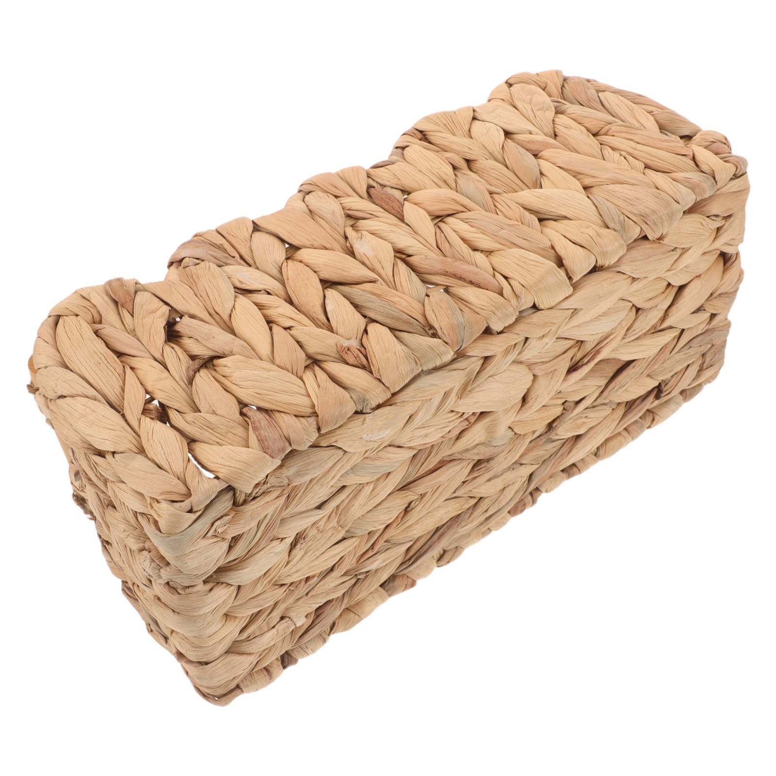 SEWACC Cesta de Almacenamiento Rectangular Tejida a Mano con Asas
